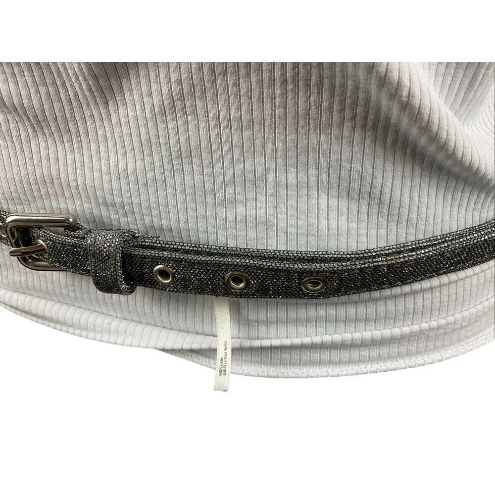 Express black and silvery skinny belt- size L